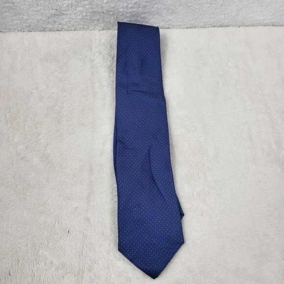 PAUL SMITH mens blue yellow polka dot silk tie made in England - Picture 1 of 5